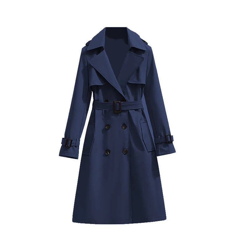 Women's Mid-Length Classic Trench Coat