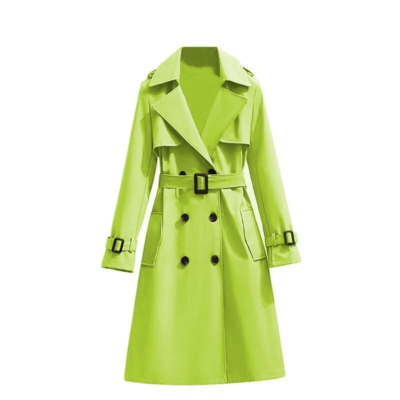 Women's Mid-Length Classic Trench Coat