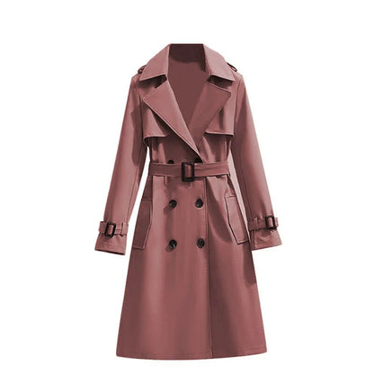 Women's Mid-Length Classic Trench Coat