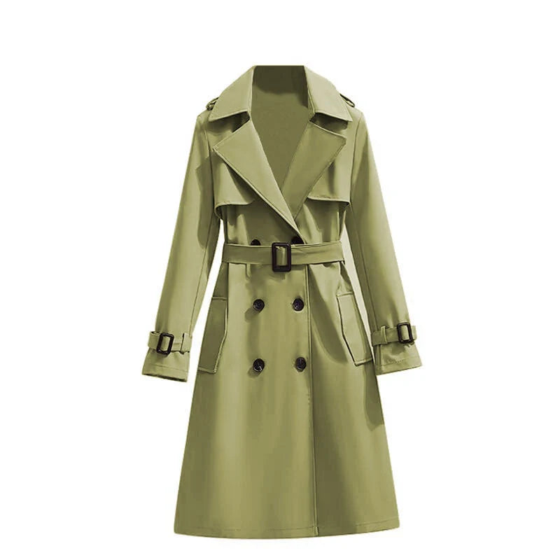Women's Mid-Length Classic Trench Coat