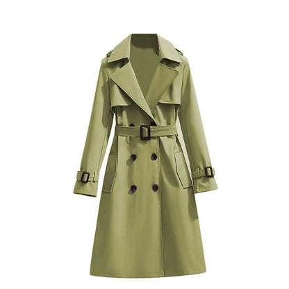 Women's Mid-Length Classic Trench Coat