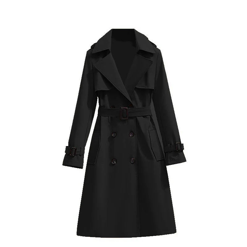 Women's Mid-Length Classic Trench Coat