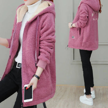 Women's Plush Hooded Winter Coat