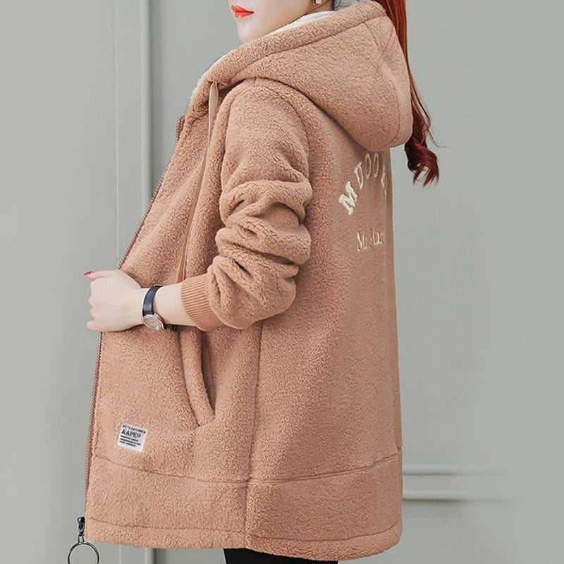 Women's Plush Hooded Winter Coat