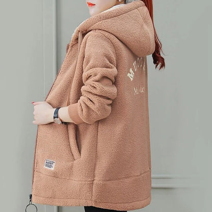 Women's Plush Hooded Winter Coat