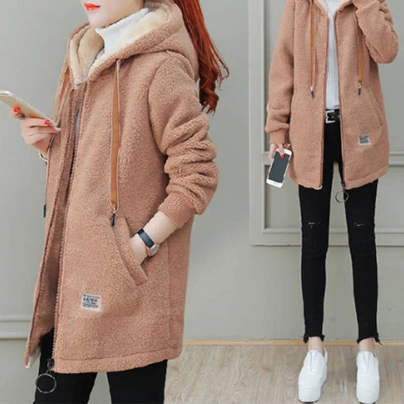 Women's Plush Hooded Winter Coat