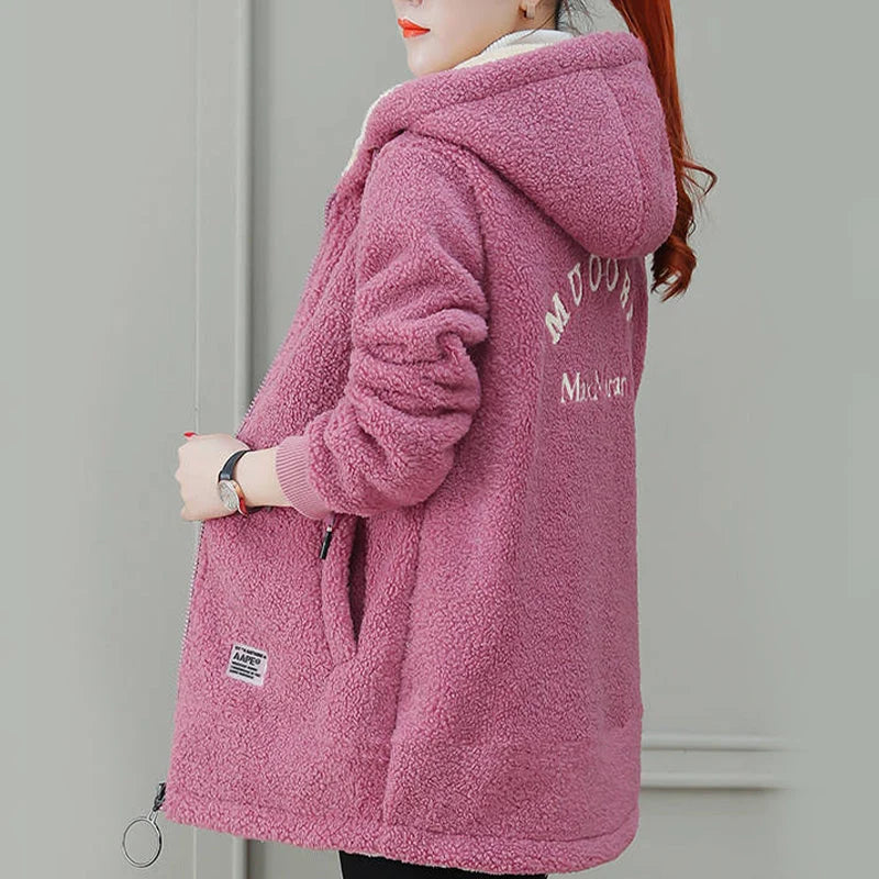 Women's Plush Hooded Winter Coat