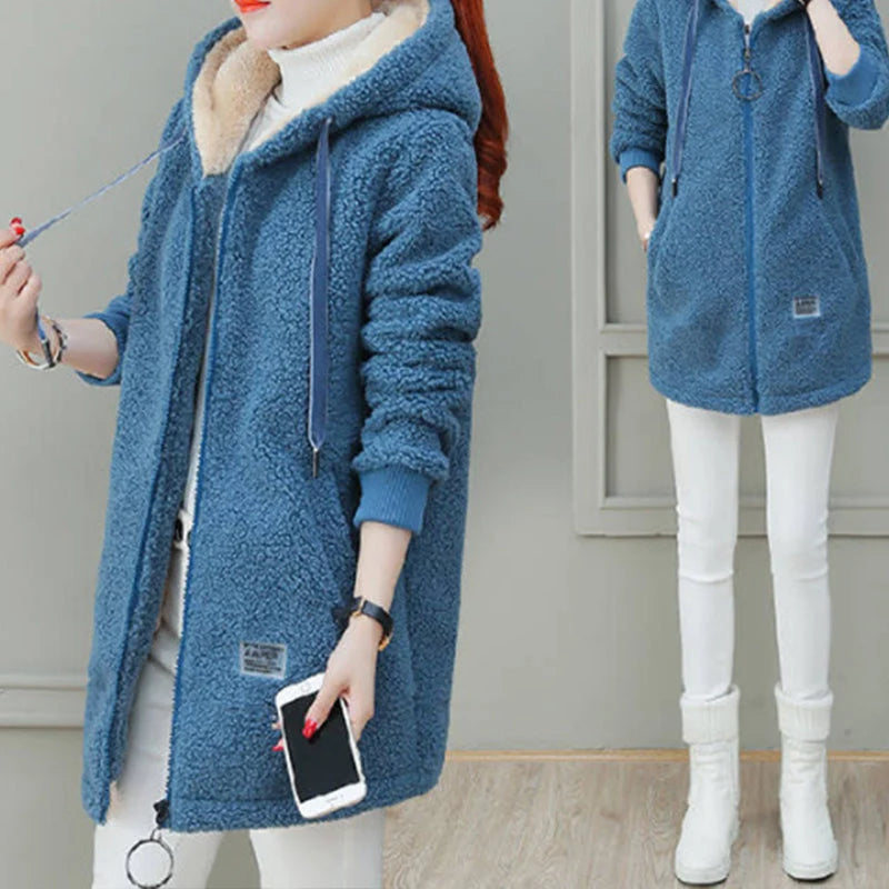 Women's Plush Hooded Winter Coat