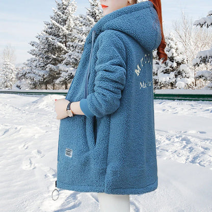 Women's Plush Hooded Winter Coat