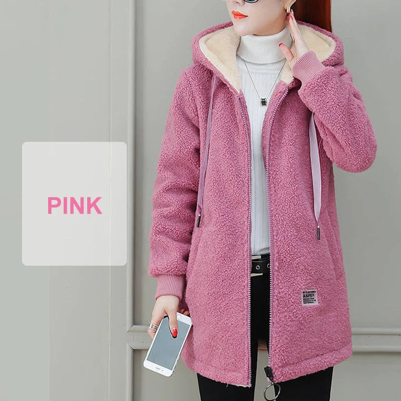 Women's Plush Hooded Winter Coat