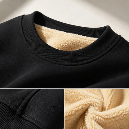 Men's Cosy Fleece-Lined Crew Neck Sweatshirt