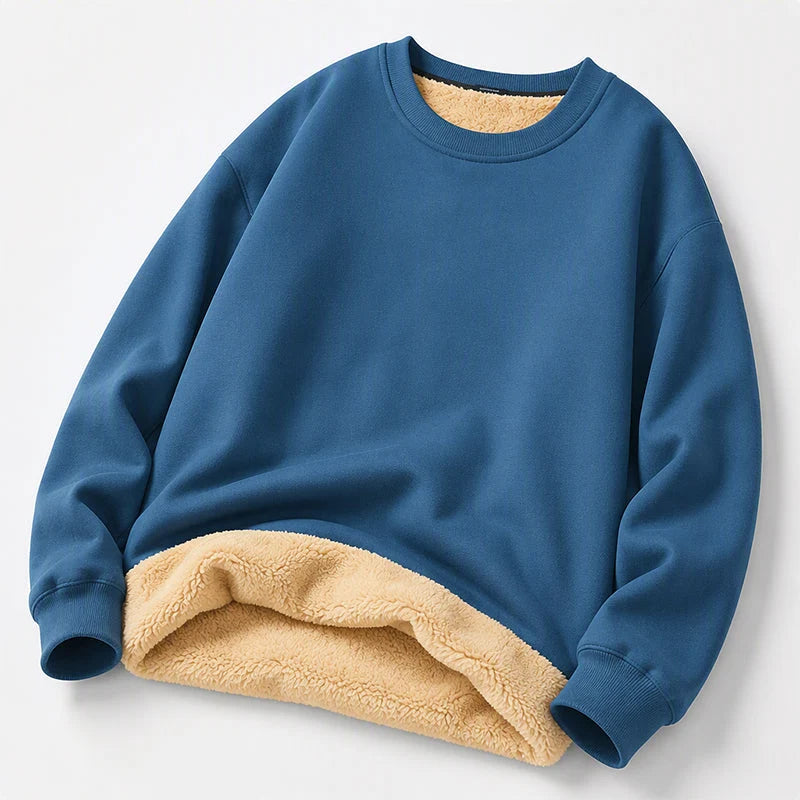 Men's Cosy Fleece-Lined Crew Neck Sweatshirt