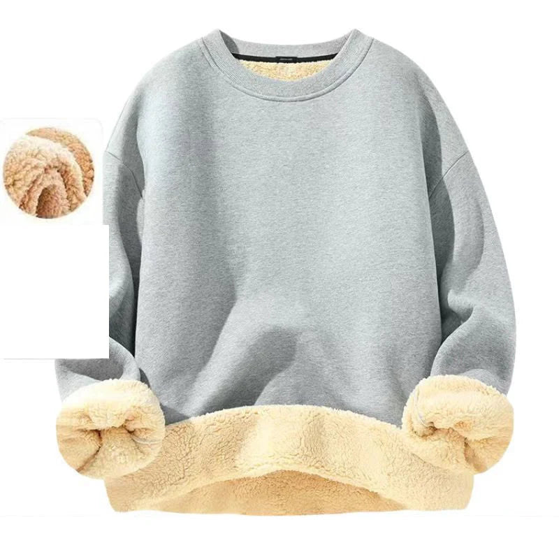 Men's Cosy Fleece-Lined Crew Neck Sweatshirt