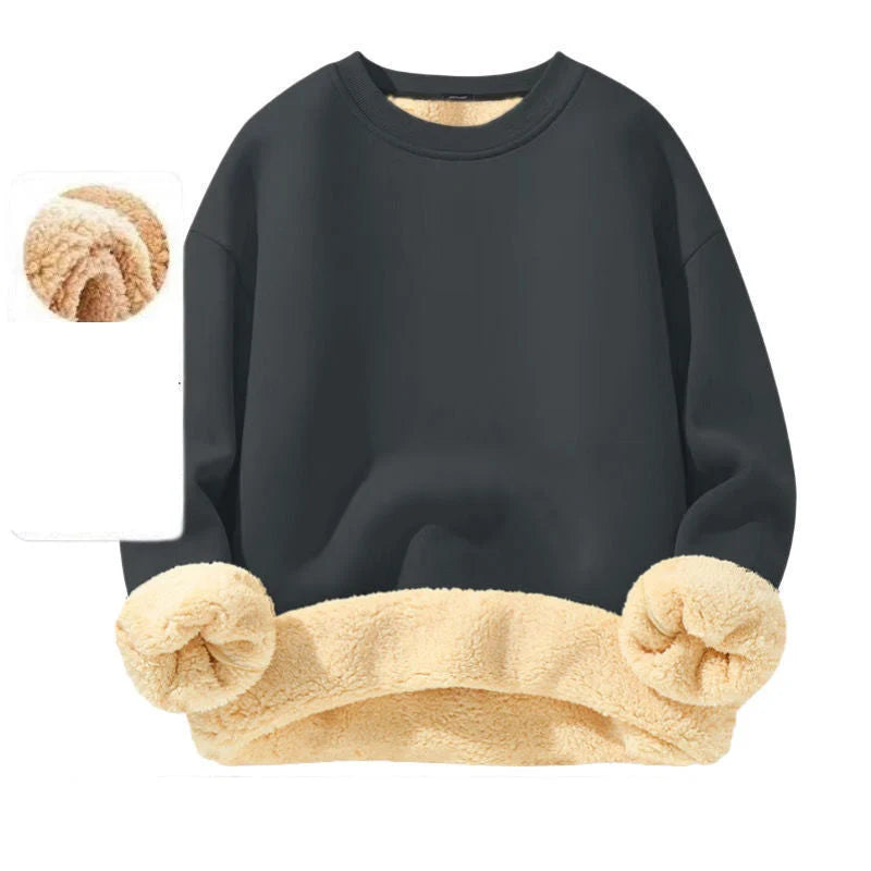 Men's Cosy Fleece-Lined Crew Neck Sweatshirt
