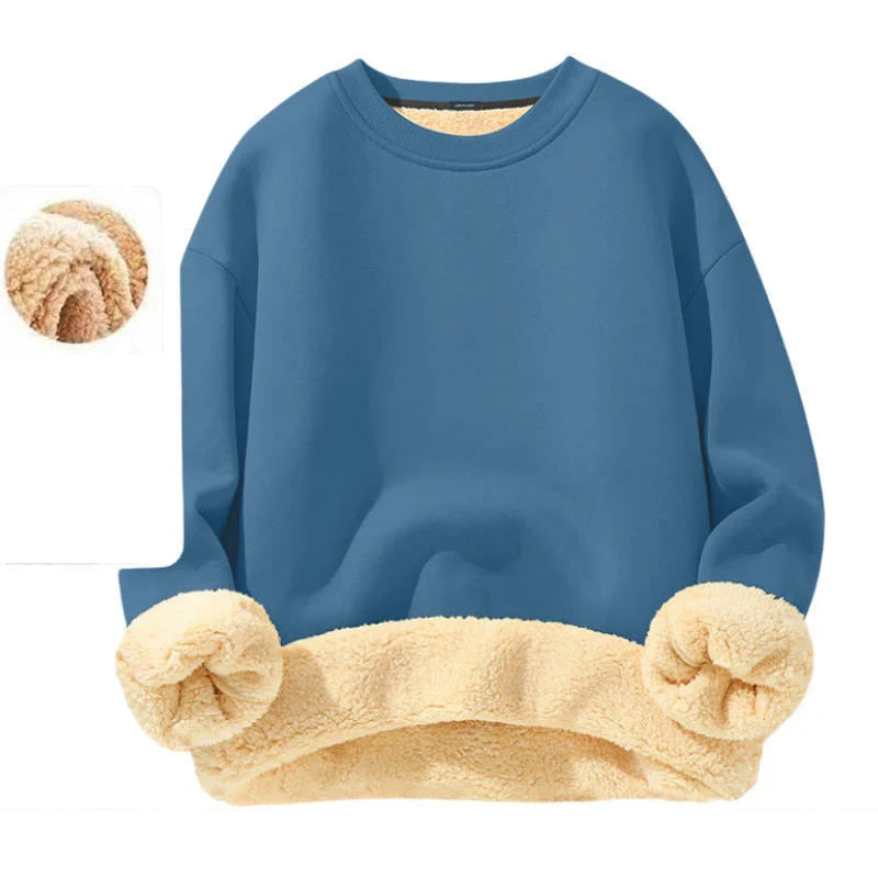 Men's Cosy Fleece-Lined Crew Neck Sweatshirt