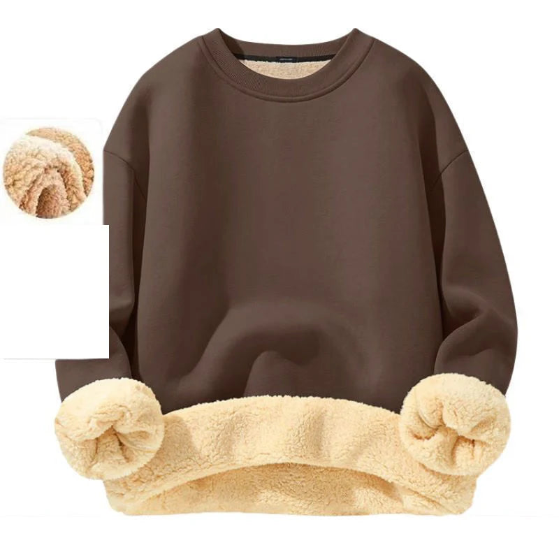 Men's Cosy Fleece-Lined Crew Neck Sweatshirt