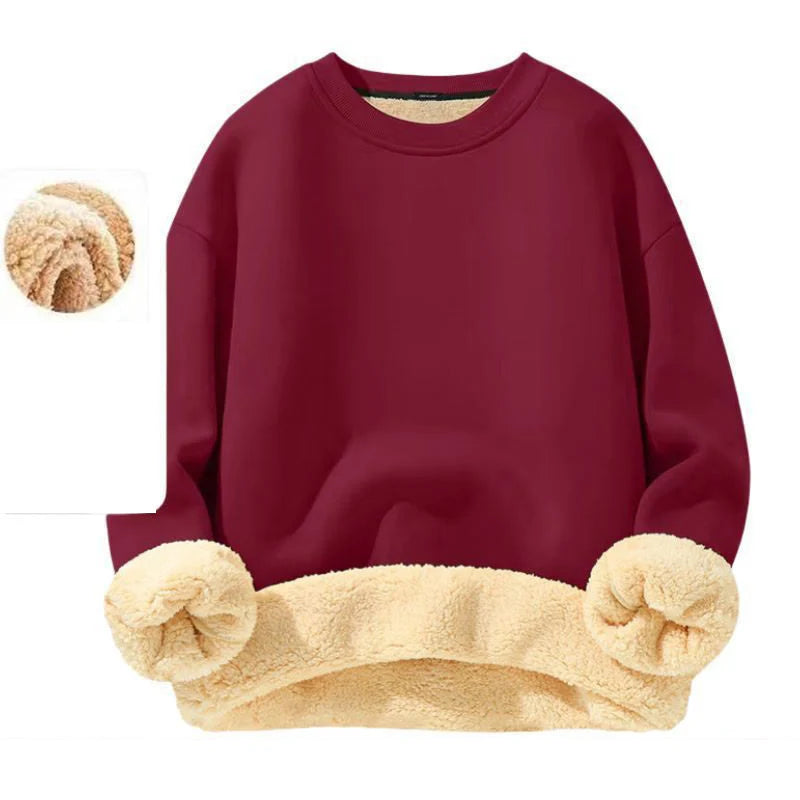 Men's Cosy Fleece-Lined Crew Neck Sweatshirt