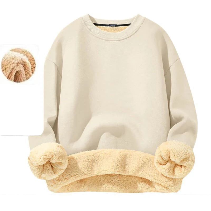 Men's Cosy Fleece-Lined Crew Neck Sweatshirt