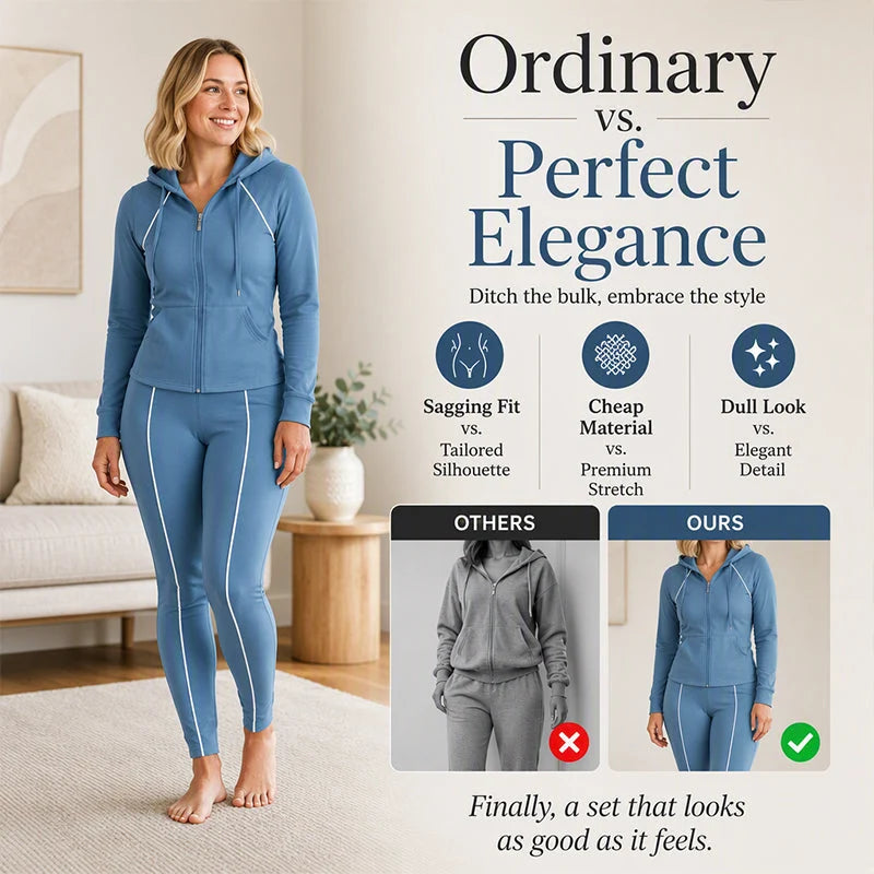 Women's Relaxed Zip-Up Hoodie & Jogger Set