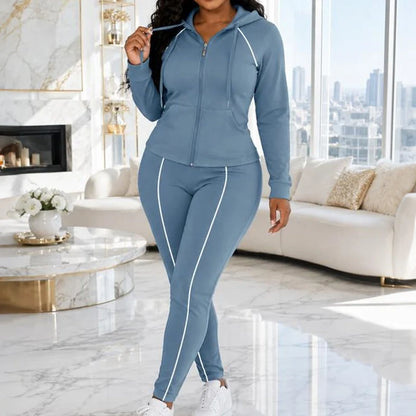 Women's Relaxed Zip-Up Hoodie & Jogger Set