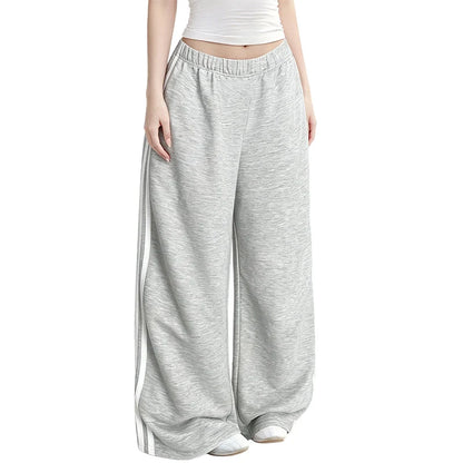 Women's High-Waist Side Stripe Wide-Leg Joggers
