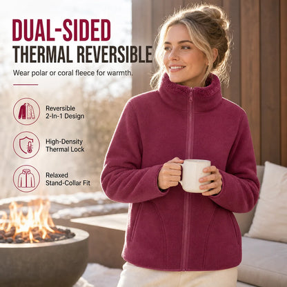 Cosy Reversible Fleece Zip-Up Jacket