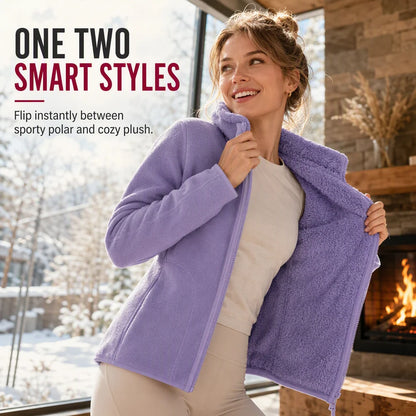 Cosy Reversible Fleece Zip-Up Jacket