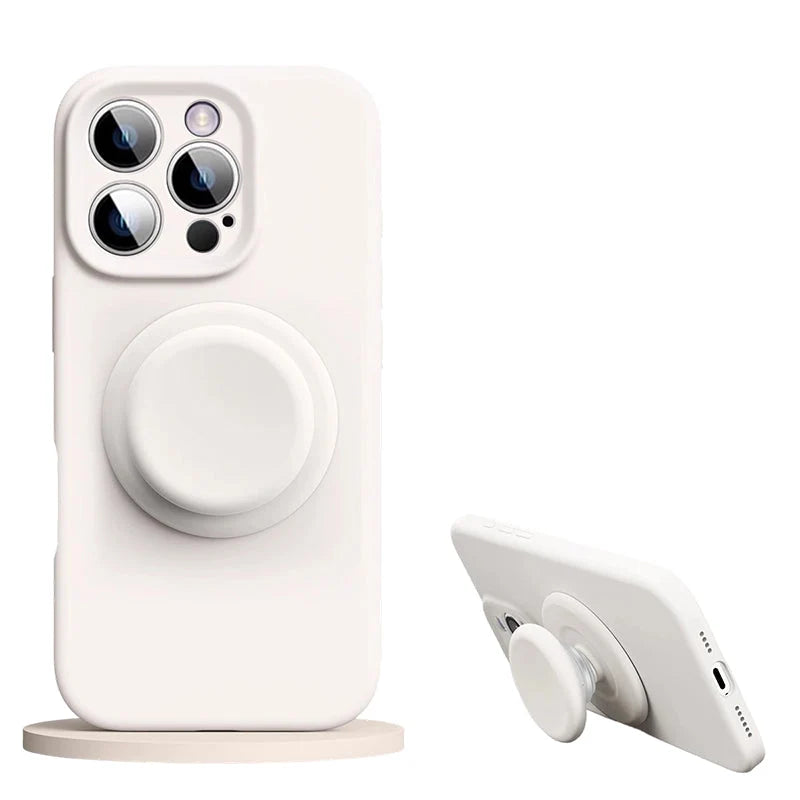 Slim Silicone iPhone Case with Magnetic Stand