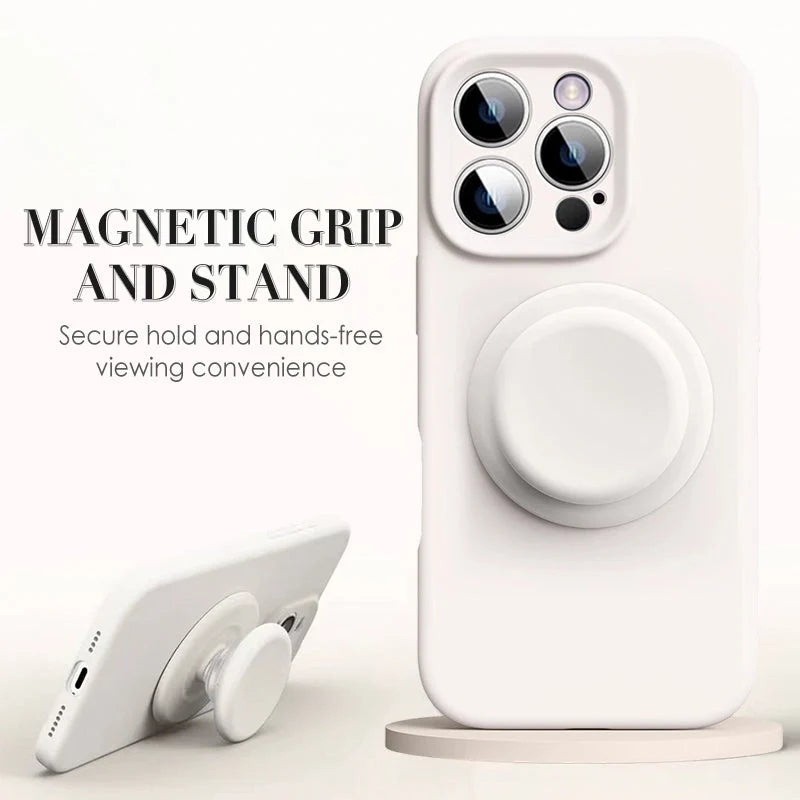 Slim Silicone iPhone Case with Magnetic Stand
