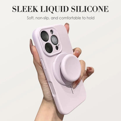 Slim Silicone iPhone Case with Magnetic Stand
