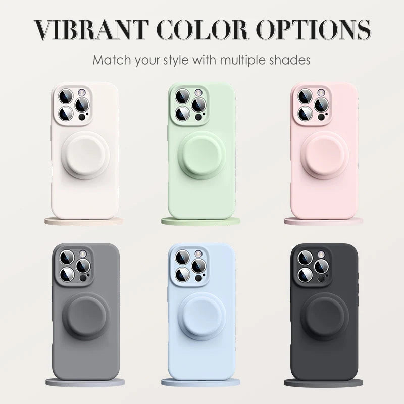 Slim Silicone iPhone Case with Magnetic Stand