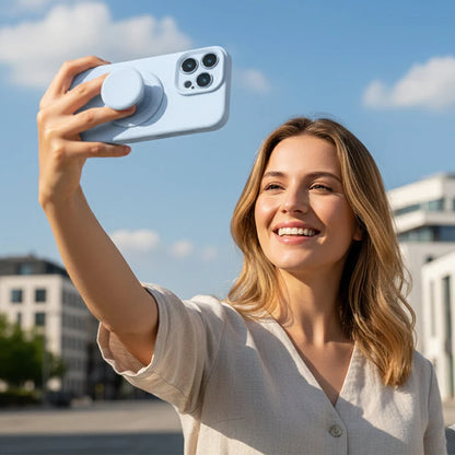 Slim Silicone iPhone Case with Magnetic Stand