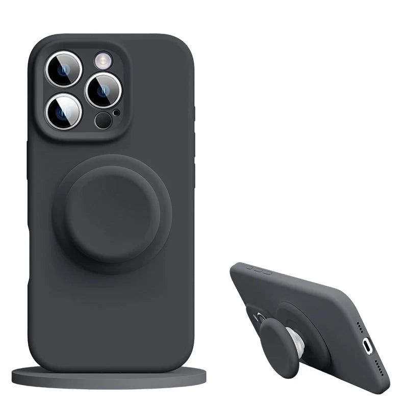 Slim Silicone iPhone Case with Magnetic Stand