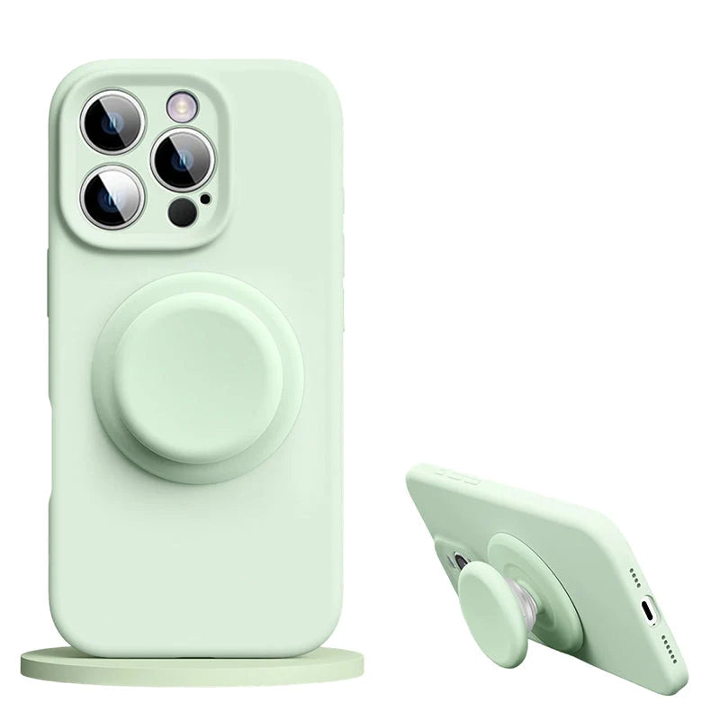 Slim Silicone iPhone Case with Magnetic Stand