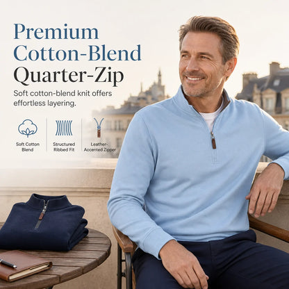 Men's Ribbed Quarter-Zip Pullover