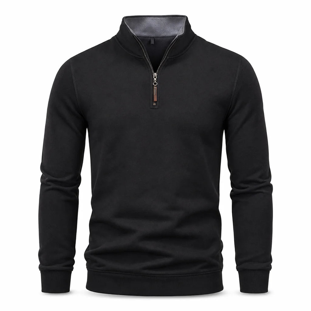 Men's Ribbed Quarter-Zip Pullover