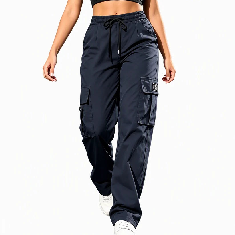 Women's Relaxed Straight-Leg Cargo Trousers