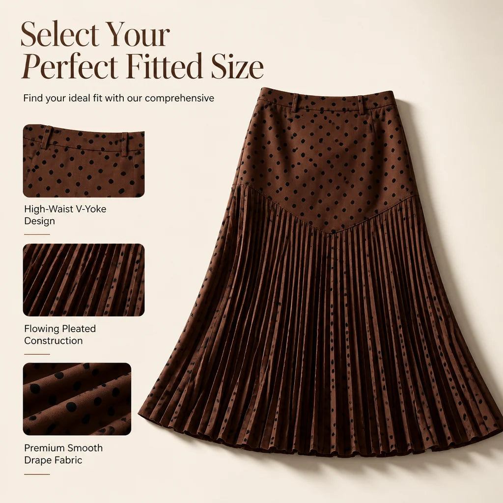 Women's High-Waisted Pleated A-Line Skirt