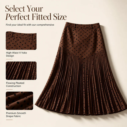 Women's High-Waisted Pleated A-Line Skirt