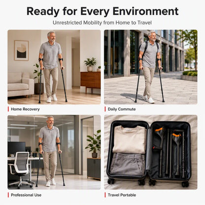 Foldable Adjustable Forearm Crutches