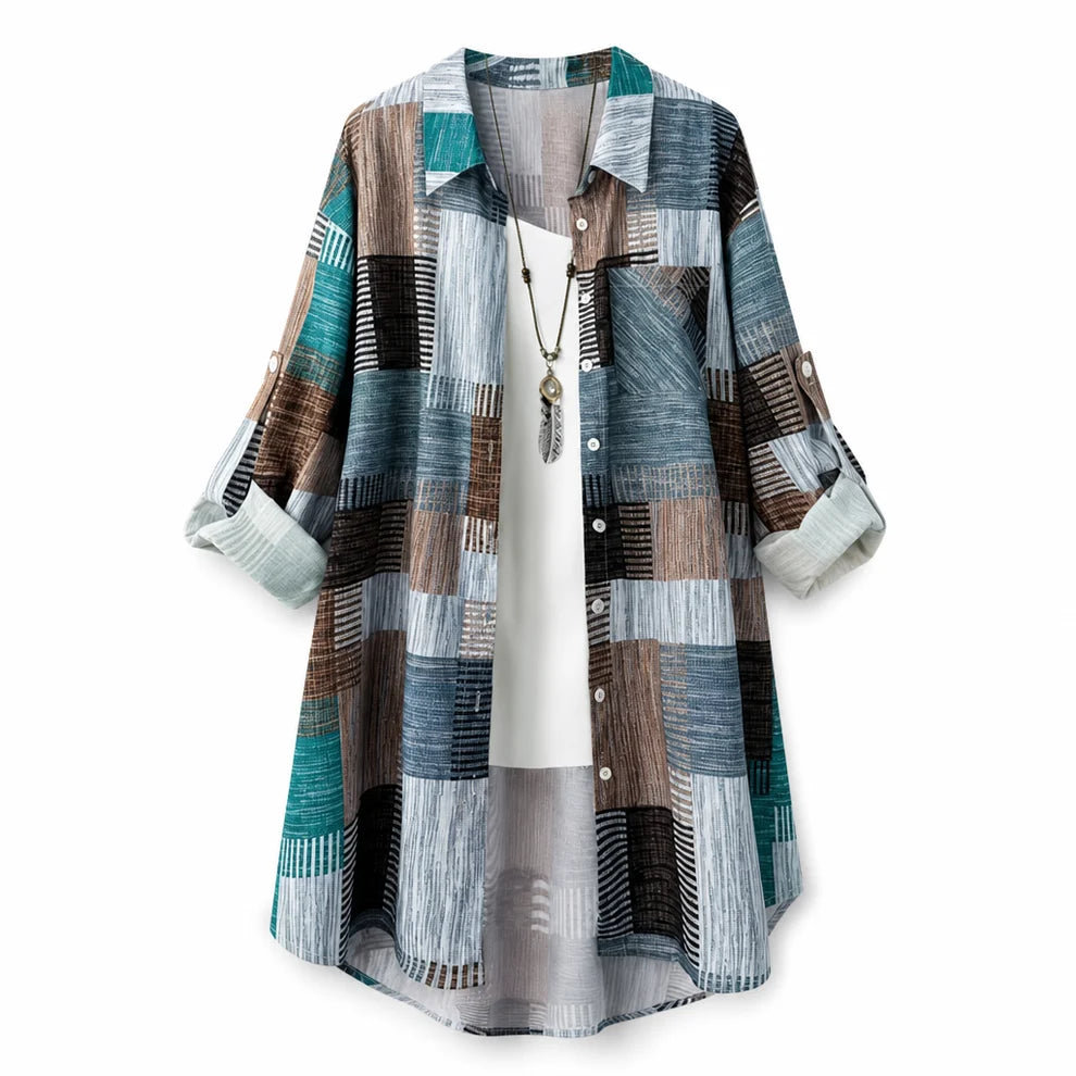 Women's Relaxed Plaid Long Sleeve Shirt