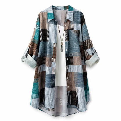 Women's Relaxed Plaid Long Sleeve Shirt