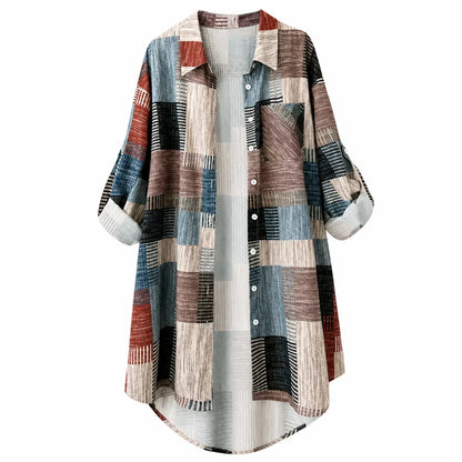 Women's Relaxed Plaid Long Sleeve Shirt