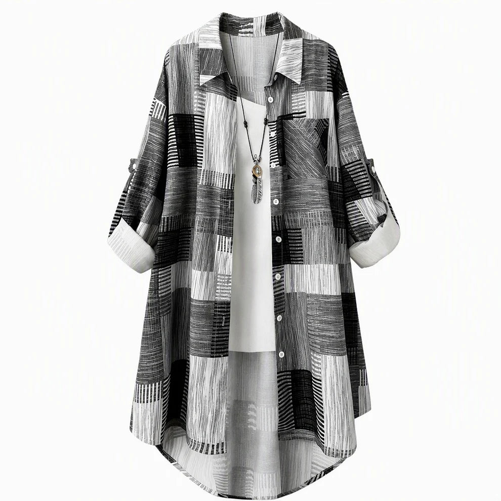 Women's Relaxed Plaid Long Sleeve Shirt