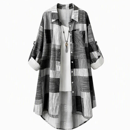 Women's Relaxed Plaid Long Sleeve Shirt