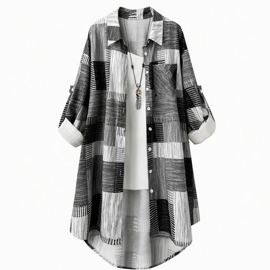 Women's Relaxed Plaid Long Sleeve Shirt