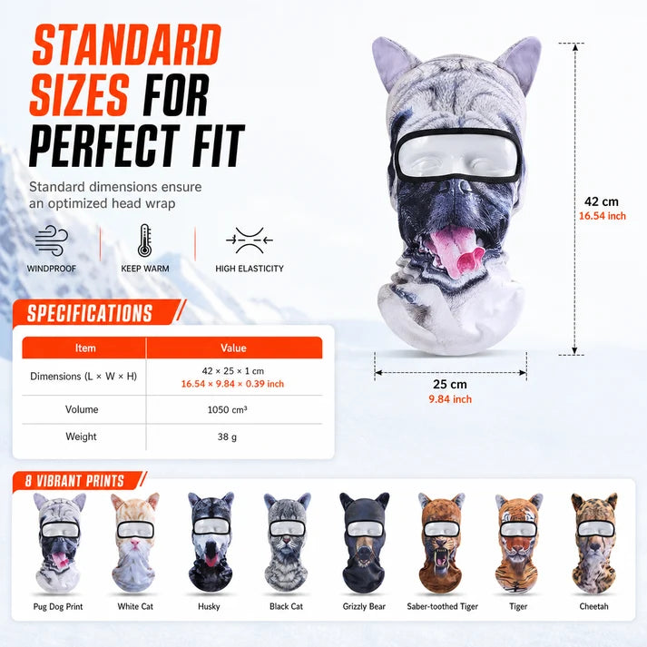 Animal Print Windproof Balaclava