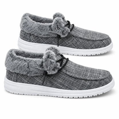 Women's Plush-Lined Slip-On Winter Shoes