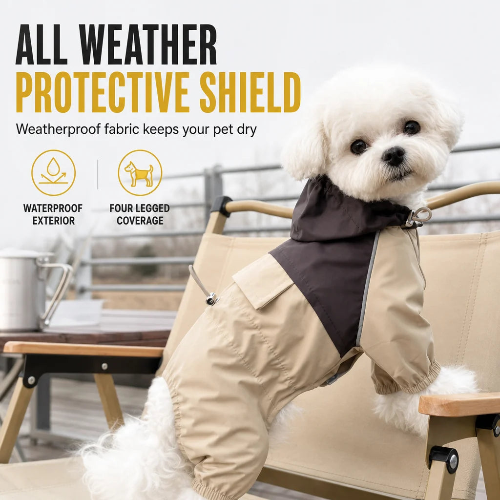 Four-Leg Water-Resistant Dog Raincoat