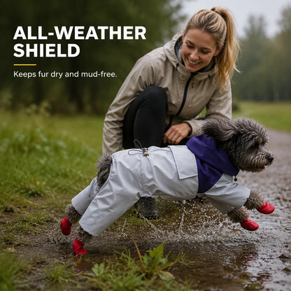 Four-Leg Water-Resistant Dog Raincoat